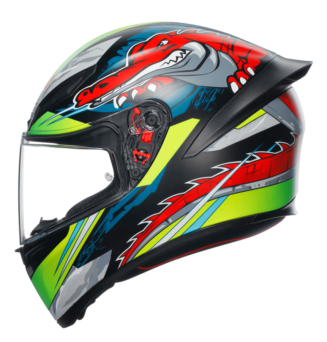 AGV K1-S Dundee Matt Lime Red Full Face Motorcycle Helmet