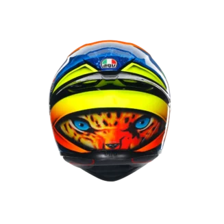 AGV K1-S Izan Orange Blue Yellow Full Face Motorcycle Helmet - Image 4