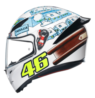 AGV K1-S Rossi Winter Test 2017 White Blue Full Face Motorcycle Helmet