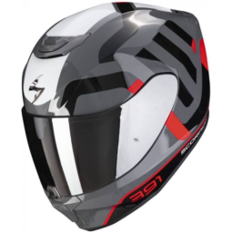 Scorpion EXO 391 AROK Grey Red Black Full Face Motorcycle Helmet