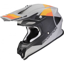 Scorpion VX 16 EVO AIR SPECTRUM Matt Grey Orange Offroad Motorcycle Helmet