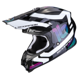 Scorpion VX 16 EVO AIR TUB Metal Black-White Offroad Full Face Motorcycle Helmet