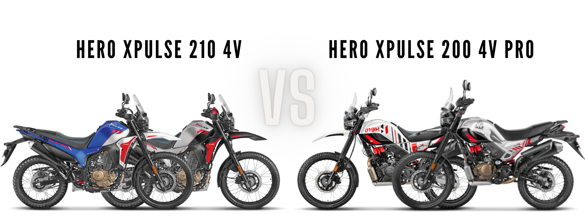 Hero Xpulse 210 4v VS Hero Xpulse 200 4v Pro Hero Xpulse 210 4v VS Hero Xpulse 200 4v Pro